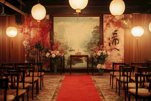 中式典雅婚礼仪式场地布置