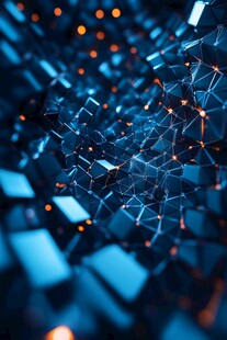 科技感几何数字虚拟场景