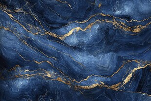 深蓝鎏金大理石纹理背景