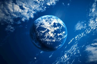 太空中的蓝色地球