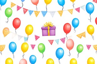 生日派对装饰元素集合