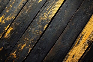 复古斑驳的黑色木质地板