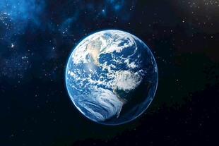 太空中的蓝色地球