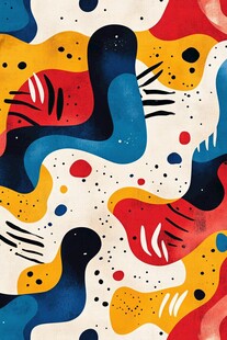 抽象几何图案艺术插画