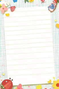 可爱手绘风空白横线信纸