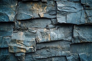 青灰色石墙纹理特写