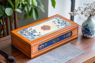 中式彩绘木盒 古典雅致韵味