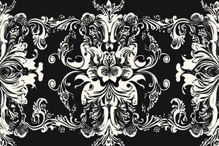 黑白复古花纹图案设计