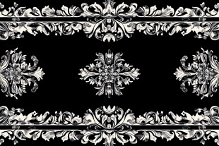 欧式黑白花纹装饰图案