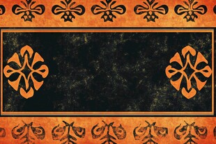 复古花纹边框背景图