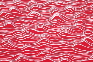红色波浪线条纹理图案