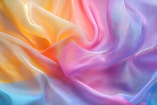 梦幻多彩丝织品纹理特写