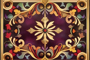 复古华丽花卉图案装饰