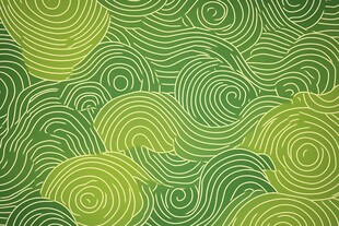 绿色波浪线条抽象背景图