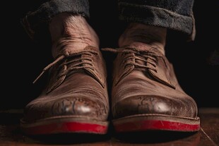复古皮鞋特写