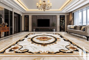 豪华客厅大理石精美地铺