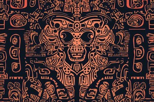 神秘玛雅风格图腾图案