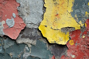 剥落墙面色彩斑驳纹理