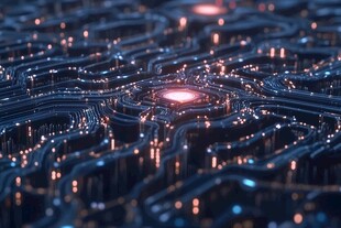 未来感电路网络科技画面