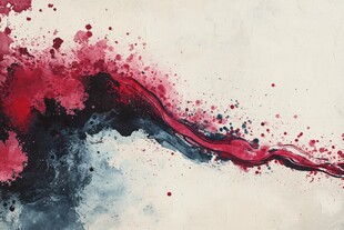 水墨泼洒艺术动感画面