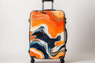 艺术涂鸦行李箱 色彩绚丽