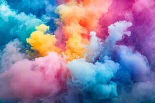 梦幻多彩烟雾艺术画面