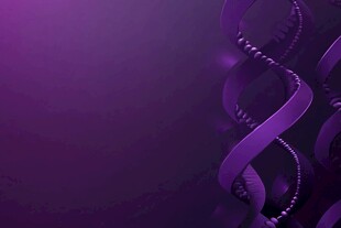 紫色DNA双螺旋结构背景