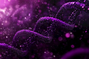 紫色梦幻DNA分子结构