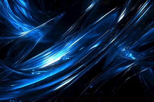 蓝色流动炫光科技背景图