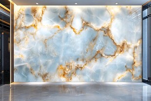 蓝金大理石纹大气背景墙