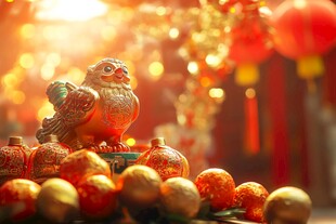 金鸟贺岁 节庆饰品璀璨