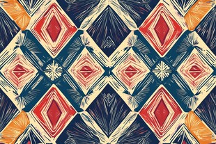几何图案民族风无缝花纹