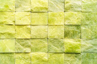 黄绿色石砖墙面纹理