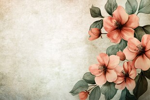 复古风花卉背景图