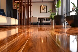 现代简约风客厅木地板景致