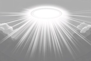 光芒四射的天空光环景象