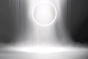 黑白光影梦幻圆形光束场景
