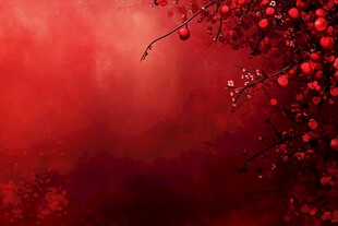 红果繁花背景图