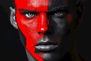 双色脸谱下的男性凝视