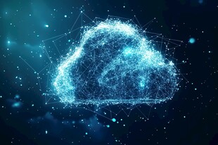 科技感云状网络数字图像