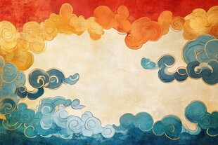 古风祥云背景图