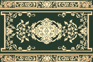 古典花纹地毯图案设计