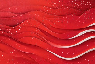 红色波浪纹理背景图