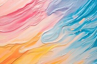 梦幻多彩的流体颜料纹理