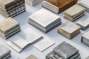 复古书籍堆叠展示