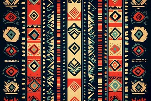 民族风几何图案无缝背景