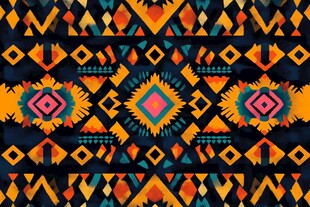 多彩几何民族风图案设计