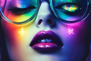 炫彩幻眼美妆时尚女性