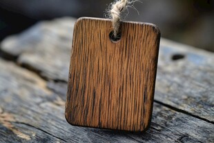 方形木质吊牌 自然质感