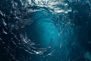 深海漩涡壮丽水下景象